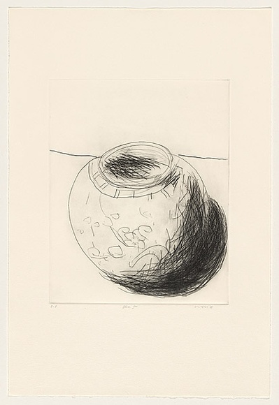 Title: b'Blue jar' | Date: 1983 | Technique: b'drypoint, printed in black ink, from one perspex plate'