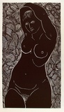 Artist: Counihan, Noel. | Title: not titled [nude] | Date: 1983 - 1989 | Technique: linocut, printed in black ink, from one block