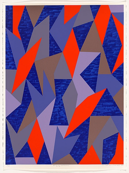 Artist: b'Dumbrell, Lesley.' | Title: b'Azzuium' | Date: 1987 | Technique: b'screenprint, printed in colour, from seven stencils' | Copyright: b'\xc2\xa9 Lesley Dumbrell'