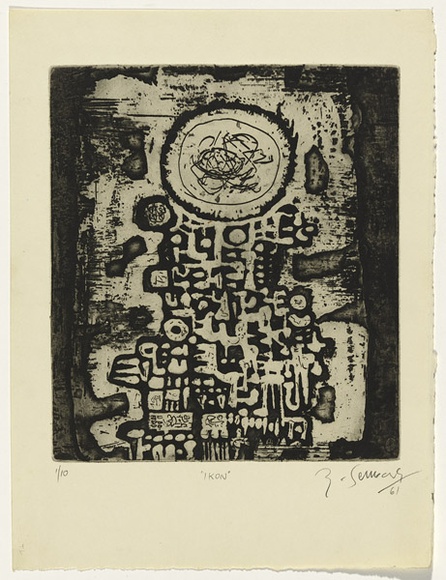 Artist: b'SELLBACH, Udo' | Title: b'Ikon' | Date: 1960-80 | Technique: b'etching'