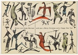 Artist: Morrison, Alistair. | Title: Christmas card, from Alistair and Aimee Morrison to Douglas Annand | Date: 1950s | Technique: lithograph, printed in colour, from multiple plates