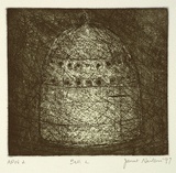 Artist: b'Neilson, Janet.' | Title: b'Bell #2' | Date: 1997 | Technique: b'etching and aquatint, printed in colour, from two plates'