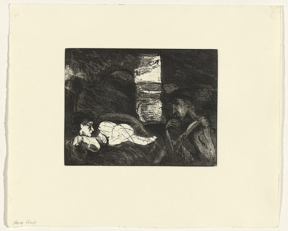 Artist: Shead, Garry. | Title: Artist and model | Technique: etching and aquatint, printed in black ink, from one plate | Copyright: © Garry Shead