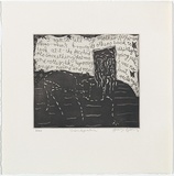 Artist: b'Gittoes, George.' | Title: b'Disintegration.' | Date: 1971 | Technique: b'etching, printed in black ink, from one plate'