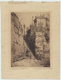Artist: Johnson, Elliot. | Title: Old Sydney | Date: c.1925 | Technique: etching, printed in brown ink, from one plate