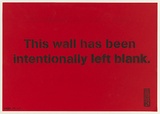 Artist: Meek. | Title: This wall has been left intentionally blank. | Date: 2004 | Technique: stencil, printed in black ink, from one stencil