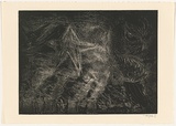 Title: b'My father murdered 50,000 Jews' | Date: 1992 | Technique: b'relief etching, printed in black ink, from one plate'