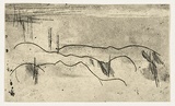 Artist: b'WILLIAMS, Fred' | Title: b'Mountain landscape. Number 2' | Date: 1965-66 | Technique: b'etching, engraving, rough biting and mezzotint, printed in black ink, from one copper plate' | Copyright: b'\xc2\xa9 Fred Williams Estate'