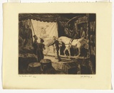 Artist: b'Mahoney, Will.' | Title: b'The Tandem act' | Date: 1931 | Technique: b'drypoint, printed in black ink, from one plate'