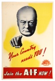 Artist: b'TERNES' | Title: b'Your country needs you, join the A.I.F. now!' | Date: c.1942 | Technique: b'photo-lithograph, printed in colour, from three plates'