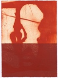 Title: Shallow grave 1 [panel 14] | Date: 2000 | Technique: liftground aquatint, printed in red ink, from one copper plate; woodcut, printed in maroon ink, from one block