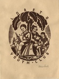 Artist: FEINT, Adrian | Title: Bookplate: Loreto Youth Club. | Date: (1937) | Technique: wood-engraving, printed in dark brown ink, from one block | Copyright: Courtesy the Estate of Adrian Feint