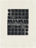 Artist: b'MADDOCK, Bea' | Title: b'Four times round' | Date: 1976 | Technique: b'etching, engraving,photo-etching and stipple, printed in black ink, from six plates'
