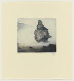 Title: Rock, Port Campbell Coast, Victoria | Date: 1989 | Technique: etching, printed in blue and orange ink, from one plate