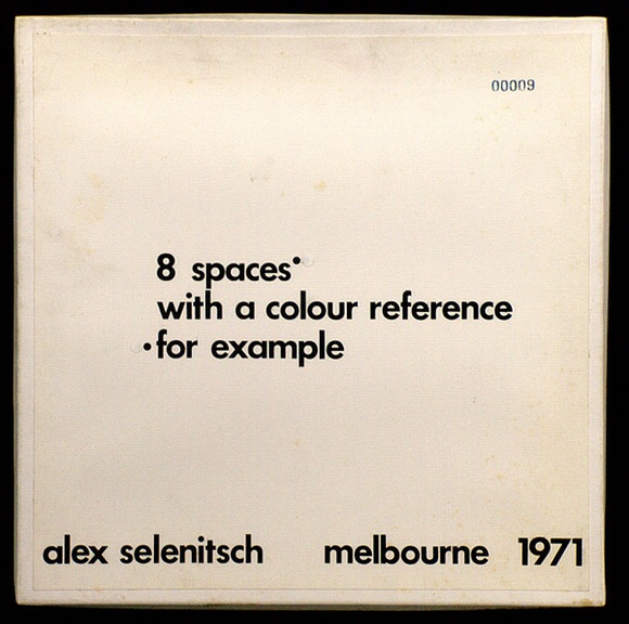 Artist: SELENITSCH, Alex | Title: 8 Spaces with a colour references. | Date: 1971 | Technique: screenprint, printed in black ink, from one screen