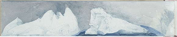 Artist: SCHMEISSER, Jorg | Title: My first little book from the voyage to the ice on the Aurora Australis. | Date: 1999 | Technique: engraving, printed in blue ink, from multiple polycarbonate sheets;  watercolour, gouache and pencil | Copyright: © Jörg Schmeisser