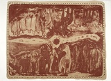 Artist: b'Johnson, John.' | Title: b'Changes' | Date: 1995 | Technique: b'lithograph, printed in colour, from two stones in light brown and ochre ink with synthetic polymer paint additions'