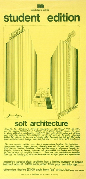 Artist: b'Rogues, Tenal.' | Title: b'Student edition, soft architecture' | Date: 1975 | Technique: b'screenprint, printed in colour, from multiple stencils'