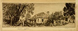 Artist: LINDSAY, Lionel | Title: Elizabeth Farm, Parramatta | Date: 1914 | Technique: etching, printed in black ink, from one plate | Copyright: Courtesy of the National Library of Australia