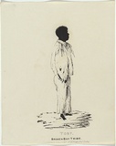 Artist: b'Fernyhough, William.' | Title: b'Toby, Broken Bay Tribe.' | Date: 1836 | Technique: b'pen-lithograph, printed in black ink, from one zinc plate'