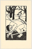 Artist: b'Ryrie, John.' | Title: b'Aesop sleeping.' | Date: 2001 | Technique: b'linocut, printed in black ink, from one block'