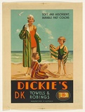 Artist: b'Wood., C. Dudley.' | Title: bDickie's DK towels and robings | Date: c.1939 | Technique: b'lithograph, printed in colour, from multiple stones'