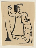 Title: b'Native dancer' | Date: 1953 | Technique: b'screenprint, printed black ink, from one stencil'