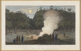 Title: Kangaroo dance of King George's Sound | Date: c.1845 | Technique: engraving, printed in black ink, from one plate; hand-coloured at a later date