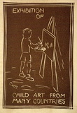 Artist: b'McMahon, Christopher.' | Title: b'Exhibition of child art from many countries.' | Date: c.1940 | Technique: b'linocut, printed in brown ink, from one block'