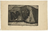 Artist: b'Cilento, Margaret.' | Title: b'Cliffs.' | Date: 1948 | Technique: b'etching, aquatint printed in black ink with plate-tone, from one plate'