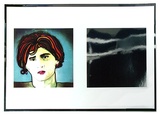 Artist: b'SHOMALY, Alberr' | Title: b'Self portrait & mirror square' | Date: 1973 | Technique: b'offset-lithograph'