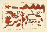 Artist: Griffiths, Peggy. | Title: not titled [landscape with handprint] | Date: 1995 | Technique: lithograph, printed in colour, from multiple stones