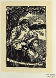 Artist: b'Moffitt, Ernest.' | Title: b'The reaper.' | Date: 1899 | Technique: b'woodcut, printed in black ink, from one block' | Copyright: b'Courtesy of the National Library of Australia'