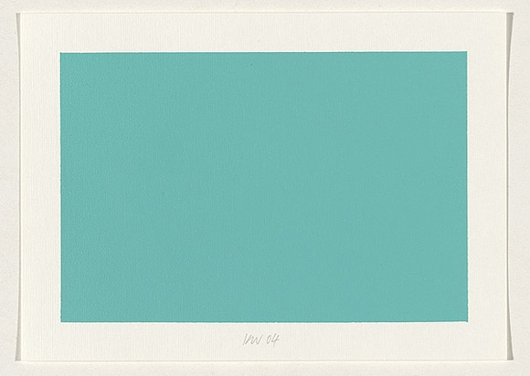 Title: not titled [aqua] | Date: 2004 | Technique: screenprint, printed in acrylic paint, from one stencil