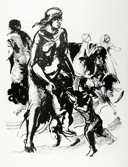 Artist: bO'Connor, Ailsa. | Title: b'not titled' | Date: c.1975 | Technique: b'lithograph, printed in black ink, from one stone'