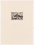 Artist: REES, Lloyd | Title: Monastry, Corfu | Date: 1976 | Technique: softground-etching, printed in black ink, from one zinc plate | Copyright: © Alan and Jancis Rees
