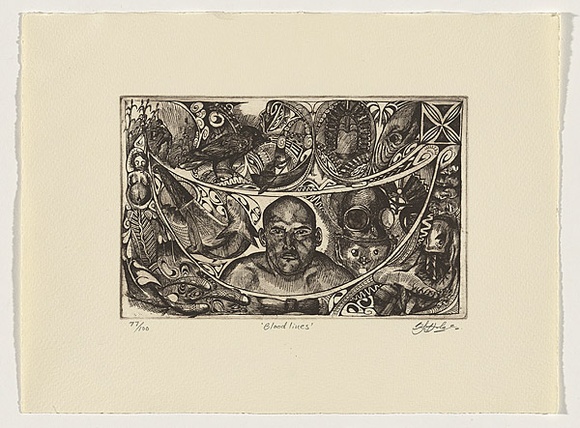 Artist: Hodges, Benjamin. | Title: Bloodlines. | Date: 2006 | Technique: etching, printed in black ink, from one plate
