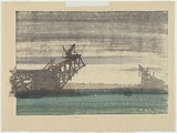 Artist: Derham, Frances. | Title: Sydney bridge. | Date: 1929 | Technique: linocut, printed in colour, from three blocks