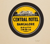 Artist: b'Burdett, Frank.' | Title: b'Label: Central Hotel, Bangalore, South India.' | Date: 1928 | Technique: b'lithograph, printed in colour, from multiple stones [or plates]'