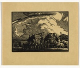 Artist: b'Mahoney, Will.' | Title: b'Caravans' | Date: 1931 | Technique: b'wood-engraving, printed in black ink, from one block'