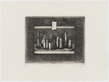 Artist: Cooper, Simon. | Title: Still life (morandi) | Date: 1993 | Technique: etching, printed in black ink, from one plate