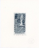 Artist: Franklin, Annie. | Title: The music tree. | Date: 1996 | Technique: etching, printed in blue ink, from one zinc plate