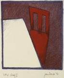 Artist: CHERRY, Chris | Title: not titled [red chair and corner of table] | Date: 1982 | Technique: lithograph, printed in colour, from two stones | Copyright: © Jan Davis