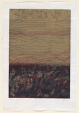 Artist: EWINS, Rod | Title: not titled [Pieman R. motifs]. | Date: 1972 | Technique: etching, collage block, linocut, screenprint