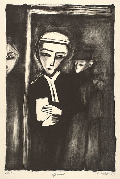 Artist: b'Dickerson, Robert.' | Title: b'Affidavit' | Date: 1990 | Technique: b'lithograph, printed in black ink, from one stone'