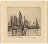 Artist: Dallwitz, David. | Title: Fishing boats. | Date: 1953 | Technique: etching, printed in black ink, from one plate