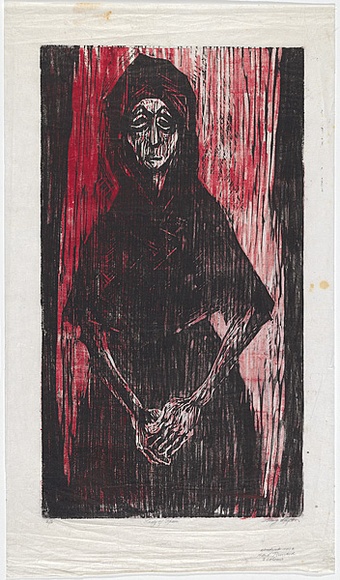 Artist: b'Clifton, Nancy.' | Title: b'Lady of Spain.' | Date: 1966 | Technique: b'woodcut, hand printed in colour, from two blocks'