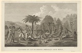 Artist: b'Copia, Jacques-Louis.' | Title: b'Sauvages du Cap de Diemen pr\xc3\xa9parant leur repas.' | Date: 1817 | Technique: b'engraving, printed in black ink, from one copper plate'