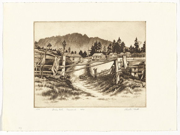 Artist: b'PLATT, Austin' | Title: b'Dasiy Dell, Tasmania' | Date: 1984 | Technique: b'etching, printed in black ink, from one plate'