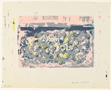 Artist: Grey-Smith, Guy | Title: Boulder landscape | Date: 1965 | Technique: screenprint, printed in colour, from five stencils